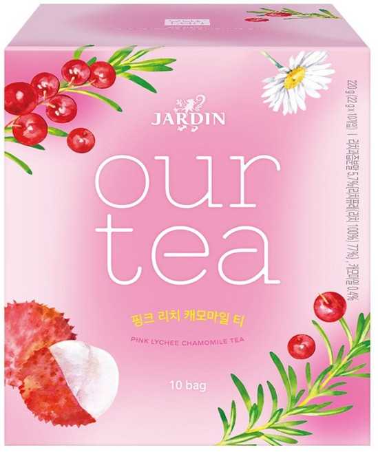 쟈뎅 아워티 핑크 리치 캐모마일 티 10p, 1개, 10개입, 22g