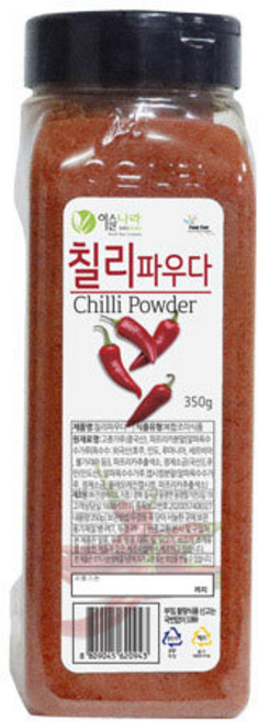 [이슬나라] 분말가루 칠리파우다, 350g, 1개