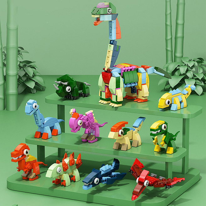 다이노소어 공룡 친구들 호환미니블럭 10종 세트, 1개