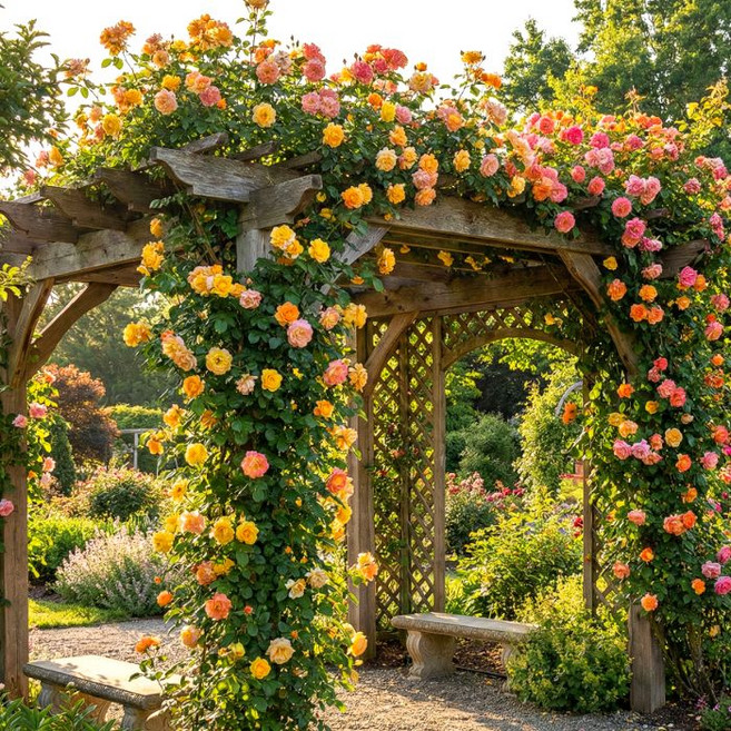 목하원예조경 사하라덩쿨 줄장미 망포트 넝쿨장미 개화주 묘목 노지월동 여름꽃 덩굴 장미, 1개, 단일