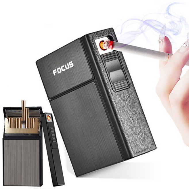 FOCUS usb 라이터 일반 얇은 긴 담배 에쎄 케이스