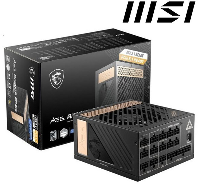 MSI 파워서플라이 1300W MEG Ai1300P 80PLUS플래티넘 풀모듈러ATX3.1