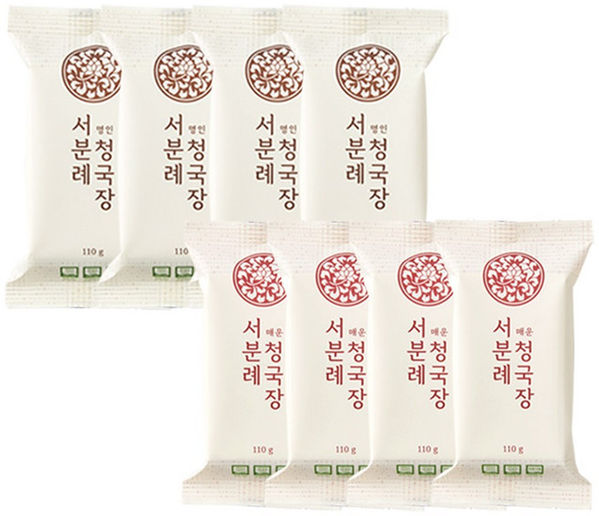 서일농원 서분례 명인청국장 + 매운청국장, 110g, 8개