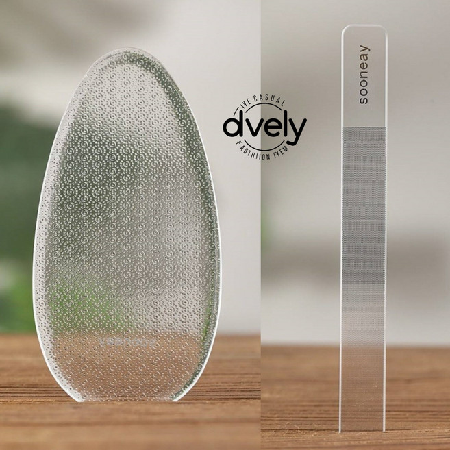 1+1 나노글라스 네일파일+풋파일(물방울형+스틱형) 발각질제거기 풋케어 발뒤꿈치 각질제거 굳은살, 150g, 1세트, 2개입