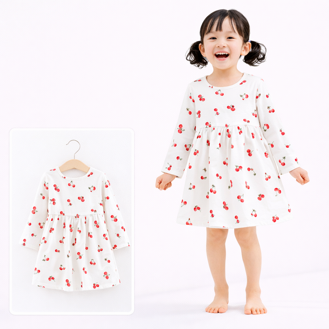 여아 원피스 공주 봄 가을 유아 드레스 등원룩 데일리룩