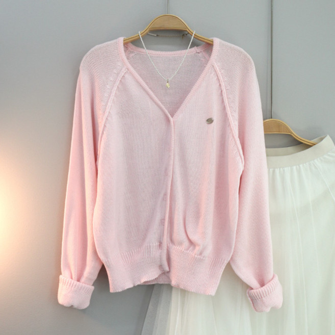 달콩 여성 니트가디건 봄신상 기본가디건 CAMEL팬던트브이넥가디건