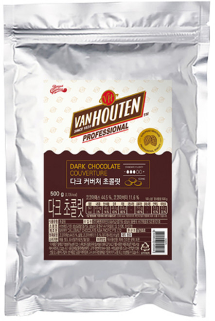 [반호튼] 다크 커버춰 초콜릿 56.1% 바리칼레바우트 커버처, 1개, 500g