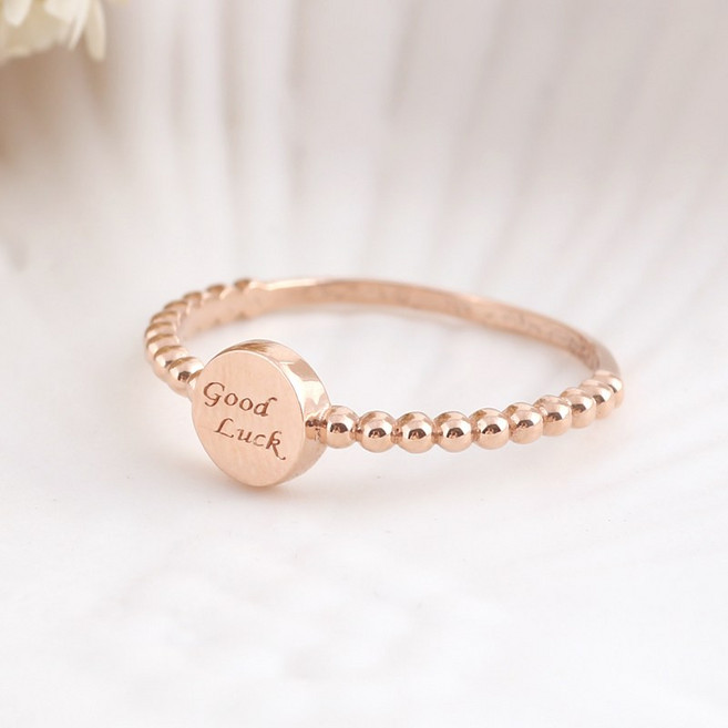 14k 18k 이끌레 코인 이니셜 각인 볼반지