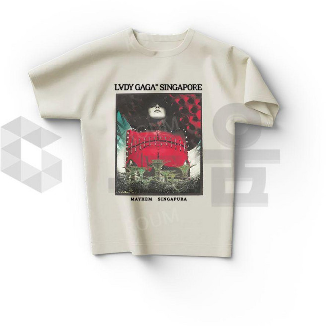 레이디 가가 Lady Gaga 가수 봄 여름 반소매 유니섹스 티셔츠 순면 프린트 반팔티