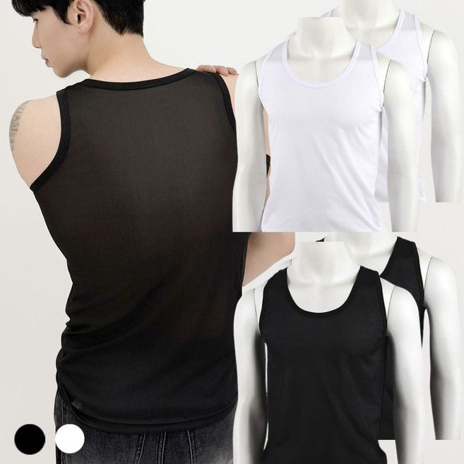 레스포라 국내생산 에어로쿨 남성 인견 런닝 4종세트 6종세트