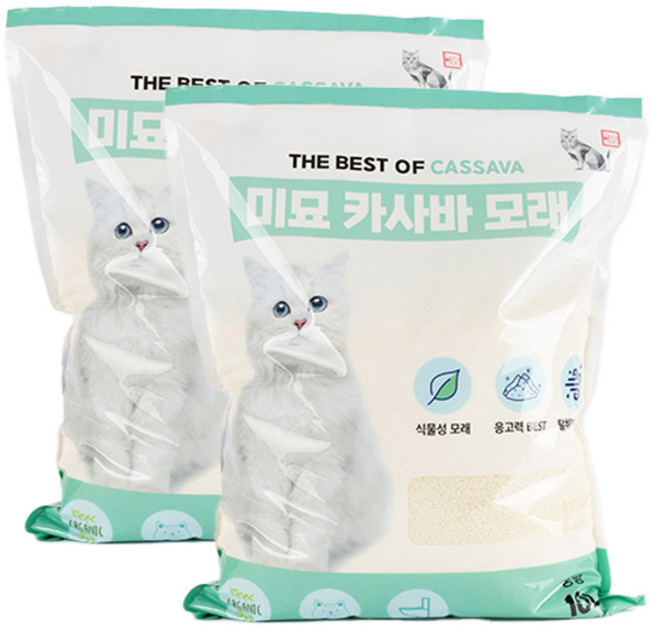 1+1 (총2개) 미묘 카사바 모래 굵은입자 10L (set), 2개