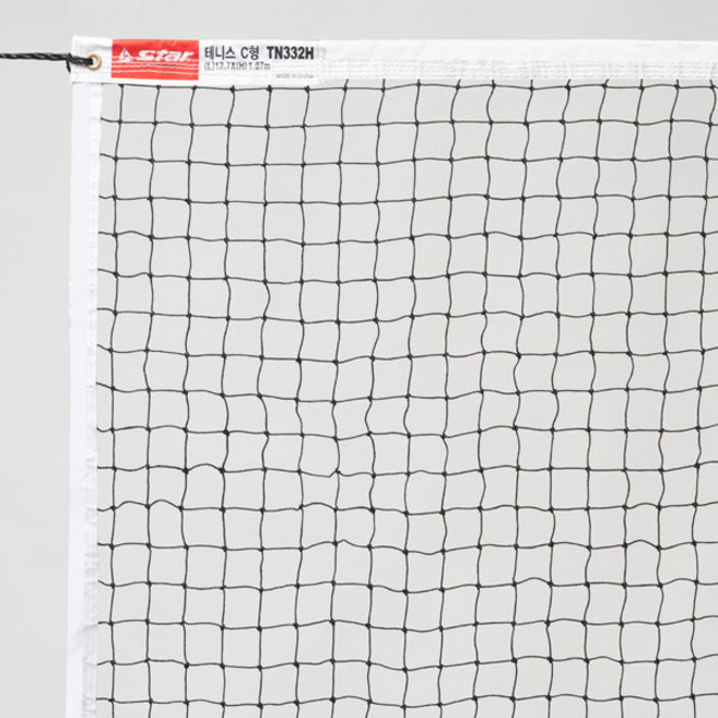 [스타] 테니스 네트 C형 12.7mx1.07m 테니스전용 연습용, 블랙/화이트, 1개