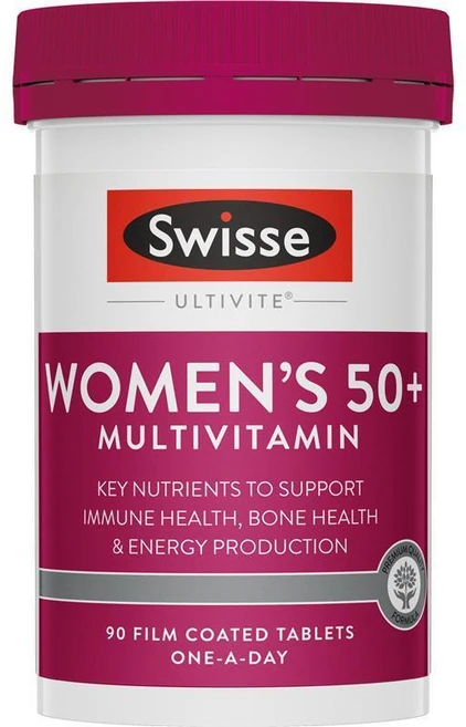 스위스 50세 플러스 여성 멀티 종합비타민 90정 Swisse Womens Ultivite 50+ Multivitamin 90 Tablets, 1개 - 쿠팡