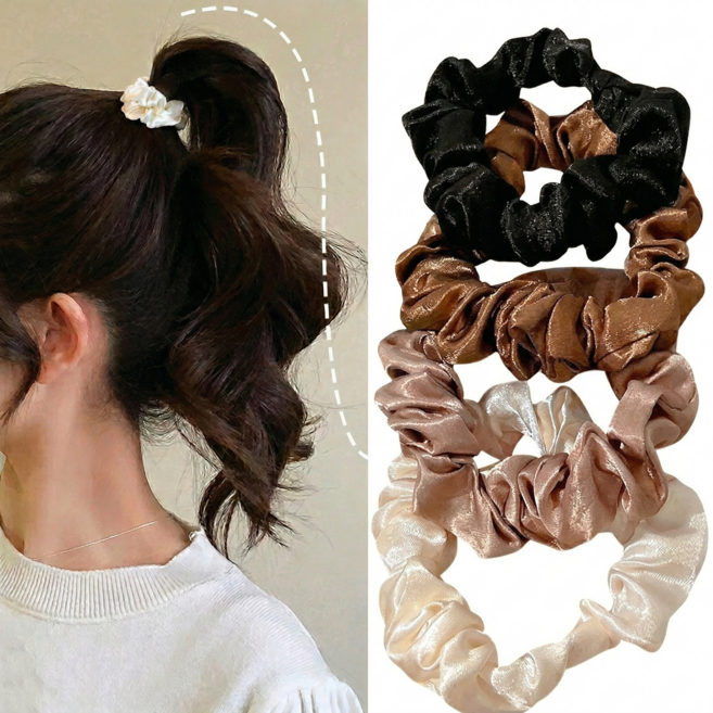 노이리 미니 곱창 머리끈 6cm 24종 1세트