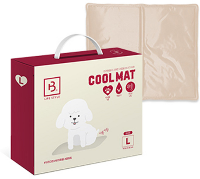 브리더랩 반려동물 쿨매트, 베이지, 1개