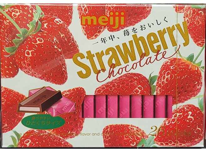 메이지 스트로베리 초콜릿 블록, 120g, 1개