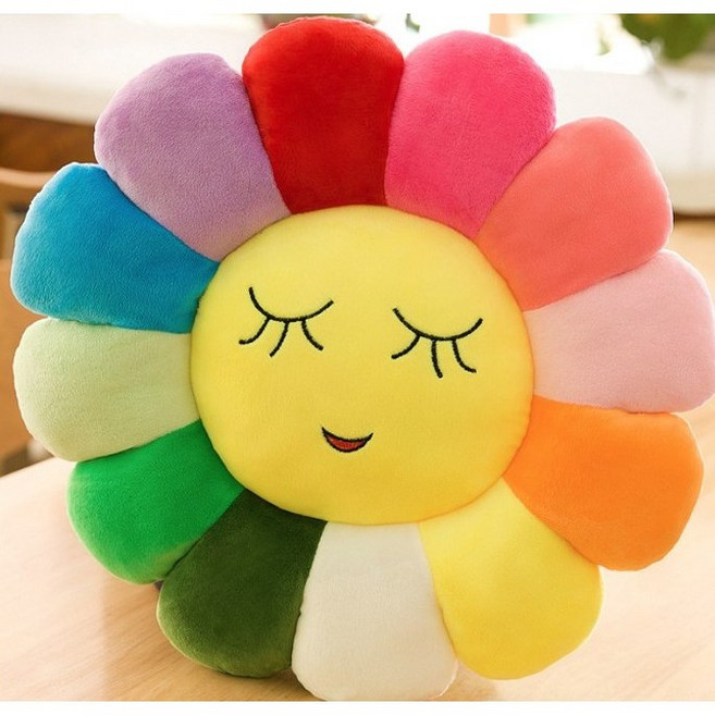 MIROSE 해바라기 스마일 방석 쿠션 꽃방석 플라워 등받이 쿠션