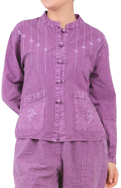 만덕몰 봄 가을 여성 20수 사슬 꽃자수 저고리 바지 세트 개량 생활한복 절복 법복