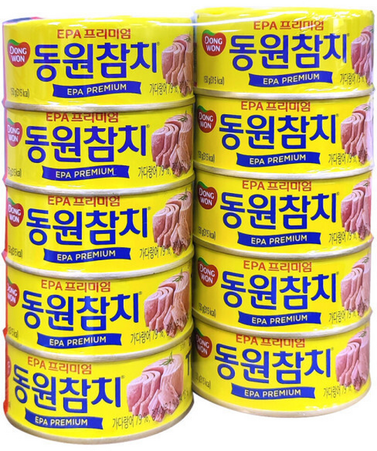 동원 EPA 프리미엄 참치 캔 () 통조림 코스트, 150g, 10개