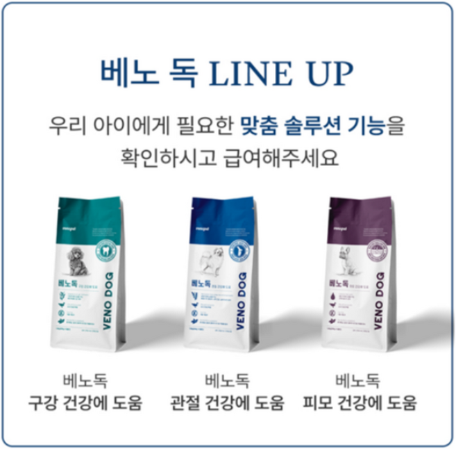 베노 독(VENO DOG) 강아지 구강 건강 관절 건강 피부 모발 건강에 도움 주는 건강한 사료 판매자 거함(주), 2개, 1.8kg, 오리