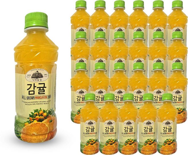 웅진 가야농장 감귤 주스, 24개, 340ml