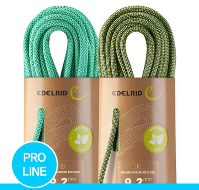 섬세한 외피구조로 우수한 조작성 에델리드로프 등반자일 9.2mm 허밍버드에코드라이-60M, 나이트
