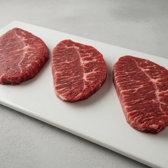 힐링미트 부채살 블랙앵거스 초이스급 구이용 스테이크용 500g, 부채살 스테이크용, 1개