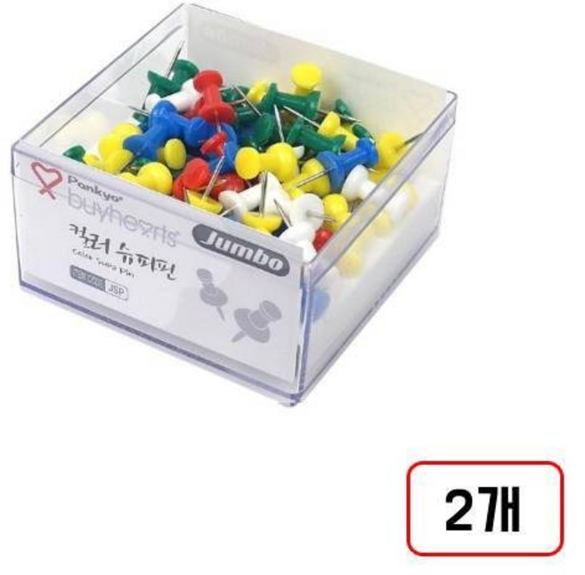 바이하츠)점보 압핀, 칼라슈파핀(JSP/MN3160700) 2갑