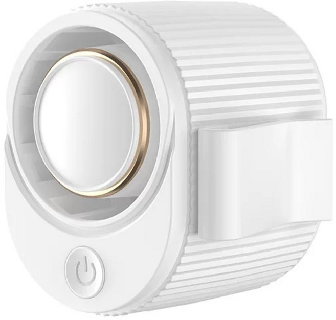 밀레 허리 착용 선풍기 초고속 휴대용 팬 모자 클립+탁상형 2in1, 화이트