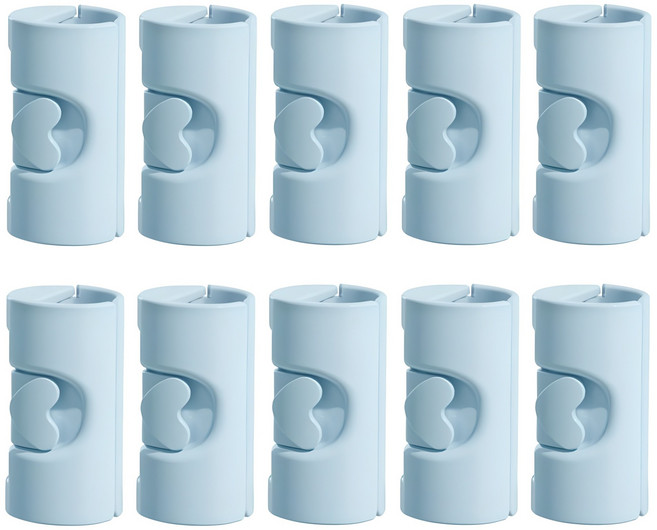 주식회사아텍스 파스텔 침대 시트 이불패드 대형 고정 집게, 블루, 10개