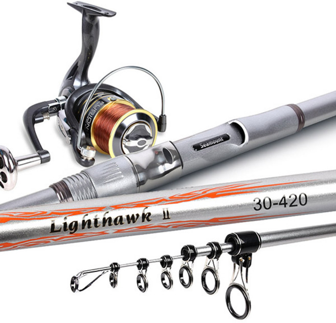 시마운트 라이트호크 원투 낚시대 420 +릴세트/서프 원투대, 라이트호크2 서프 원투대 420세트