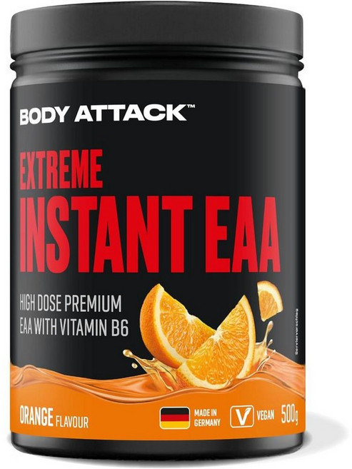 독일 바디어택 스포즈 Body Attack Instant EAA Orange 익스트림 인스턴트 EAA 오렌지맛 파우더, [01]Orange, 1개, 500g