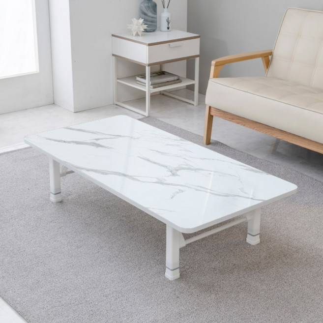 이반가구 4인~8인 접이식 대형 4단쌍다리테이블 높이조절 좌식 집들이상 손님상 밥상 교자상 다용도 박세리 식탁 미우새 김준호, 1200x600, 마블, 쌍다리4단다리