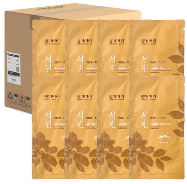 댕기머리 서린 버블바스 12ml x 100개 일회용 업소용 (10ml변경)