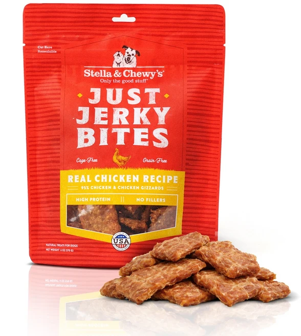 스텔라앤츄이스 강아지 저스트 져키 바이트 치킨 레시피 트릿, 닭, 170g, 1개 - 쿠팡