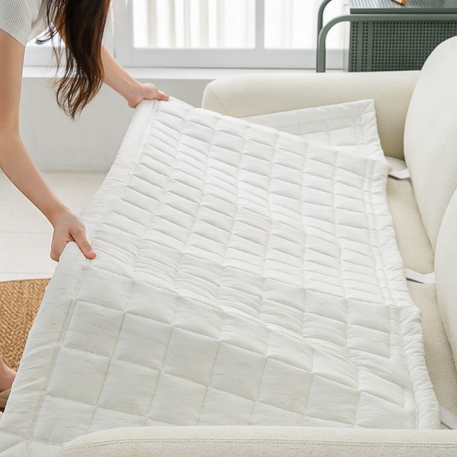 퓨어이즈룸 린넨 고정바 움직임ZERO 쇼파패드 소파