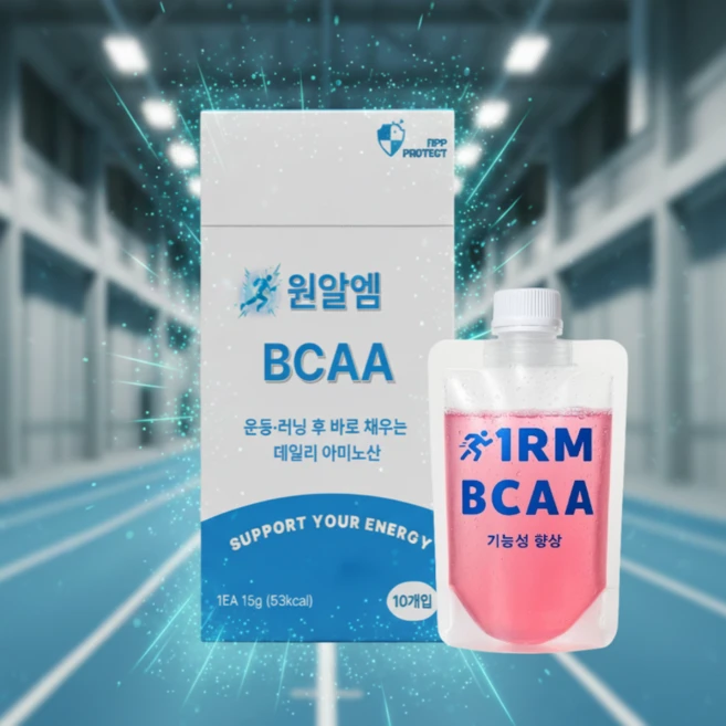 원알엠 BCAA 스파우트 파우치 운동 러닝 전후 간편 섭취 아미노산 10p 150g 1박스, 10개, 15g - 쿠팡