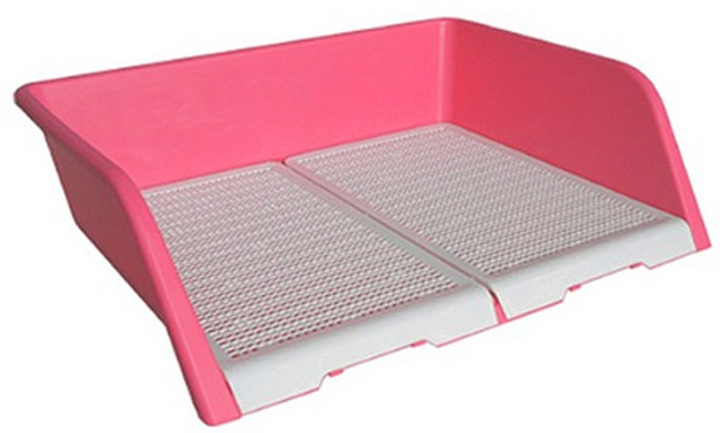 아가명가 대형견용 삼면 배변판 AMT-380, 핑크, 1개