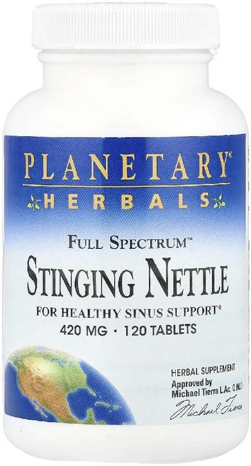 플래니터리허벌 Stinging Nettle 쐐기풀 잎 추출물 420mg 120정 - 쿠팡