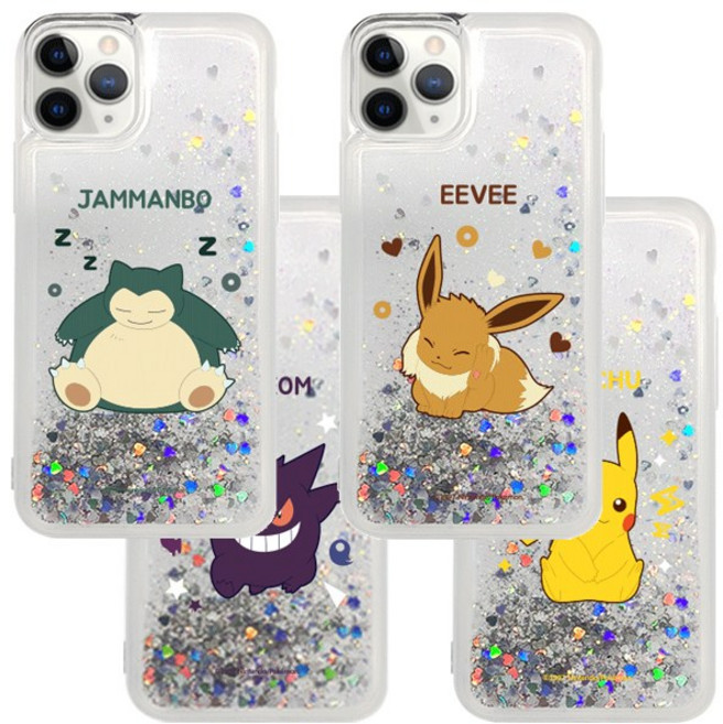 포켓몬스터 글리터 젤리 아이폰 케이스 커버 아이폰 14 플러스 프로 13 미니 프로 맥스 12 11 SE3 SE2 8 7 아이폰케이스