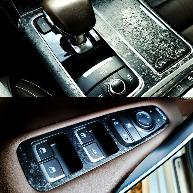 [AM] 싼타페DM 포지드카본블랙 윈도우스위치 데칼스티커 / 단조카본데칼스킨, 1개