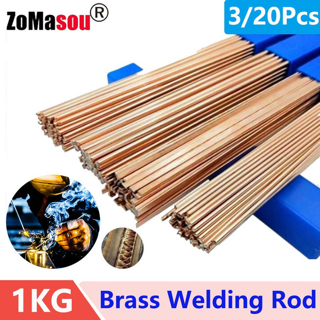 1KG 10 20pcs 구리 전극 용접 황동 용접봉 솔더링 필요 없음 솔더 파우더 막대 도구, [03] 10Pcs, [04] 2mmx50cm, 1개
