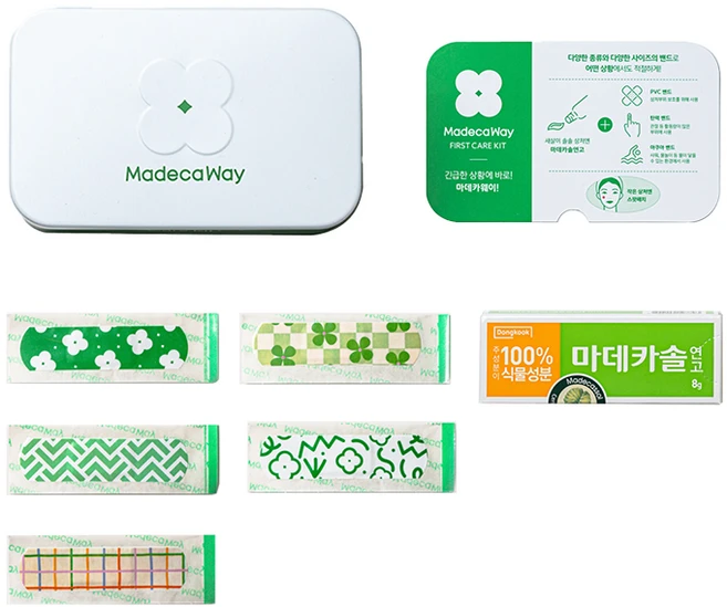 동국제약 야외활동 연고 상처소독 마데카웨이 케어키트(연고+밴드 올인원 키트), 1개 - 쿠팡