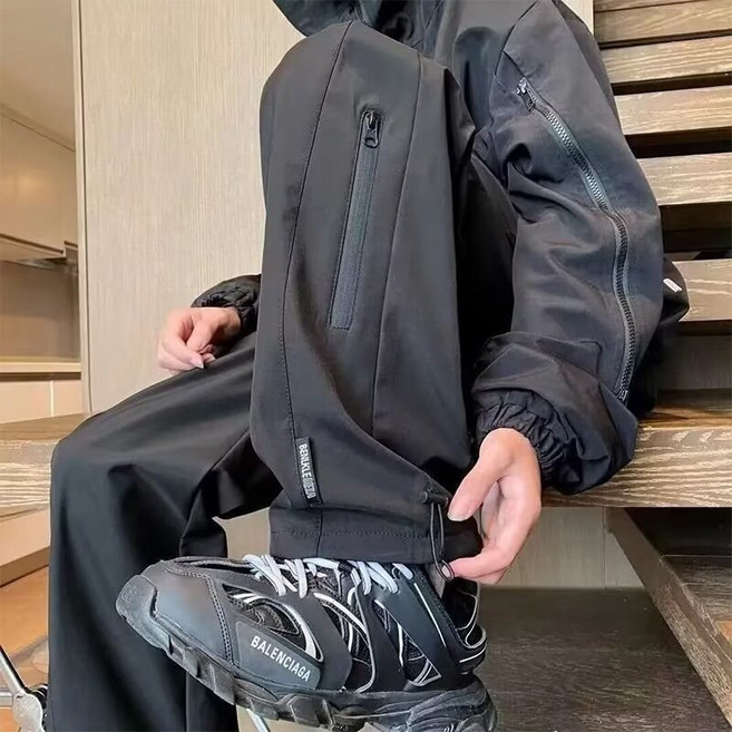 男女同款衝鋒褲 登山褲 防風防水透氣冰絲工裝褲 速乾褲 排汗褲 工作褲 防水褲