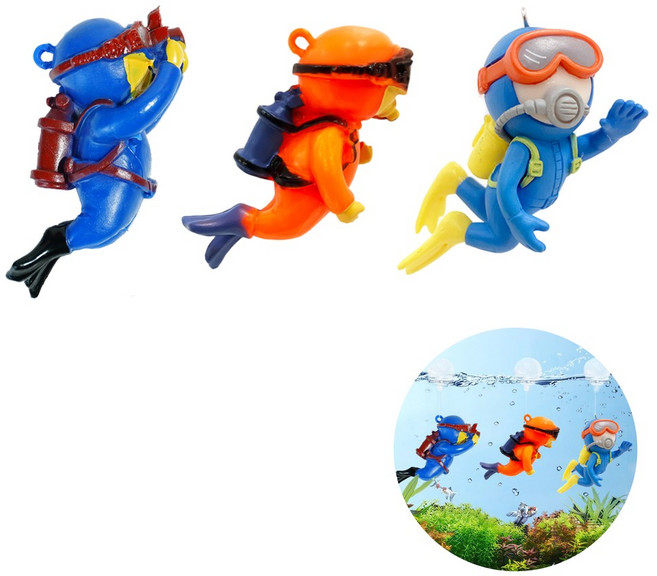 도나토르 어항 수족관 꾸미기 다이버 3종세트, 3종 세트