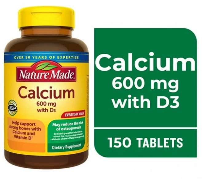 Nature Made 네츄럴메이드 칼슘 600mg 비타민 D3 150정, 1개 - 쿠팡