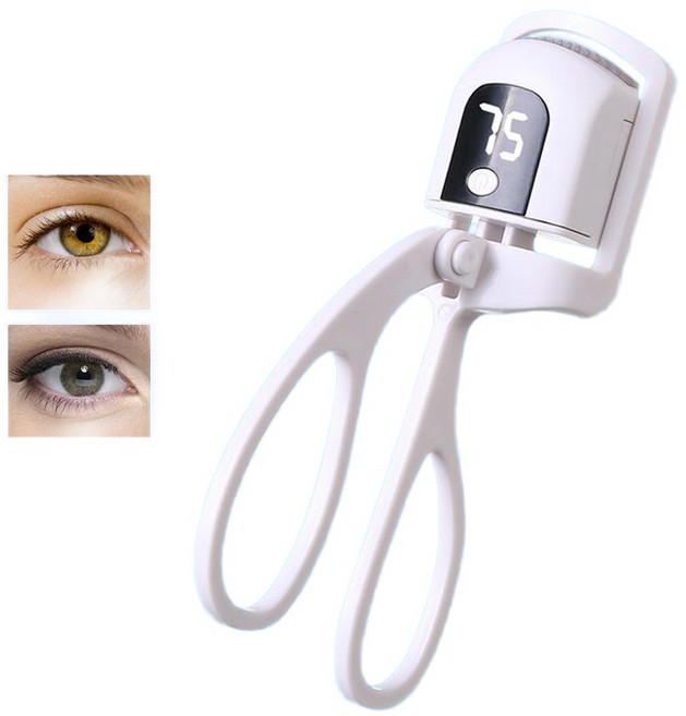 휴대용 뷰러 전동식 온열 속눈썹 컬링기 미니 고데기 뷰티 아이래시 커버, 중국어 포장, 화이트 표준모델