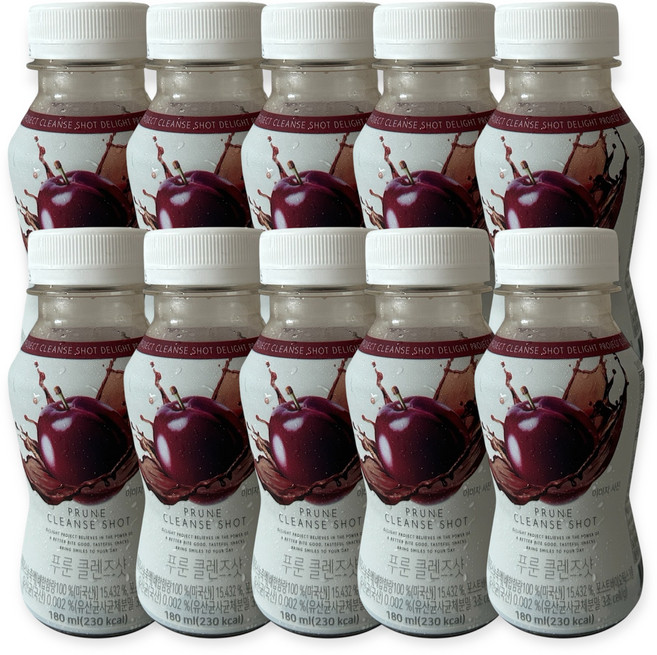 푸룬주스 클렌즈샷 딜라이트프로젝트, 10개, 180ml