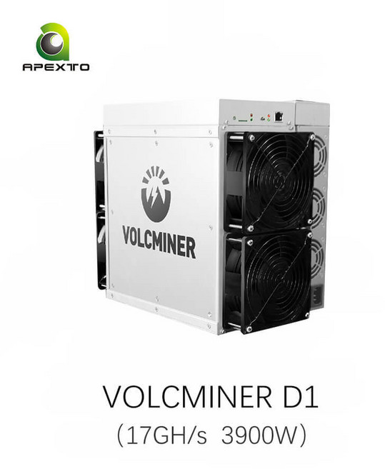 VOLCMINER 라이트코인 도지코인 벨 채굴기 D1 15.15Gh/s 17Gh/s3900W, 1개