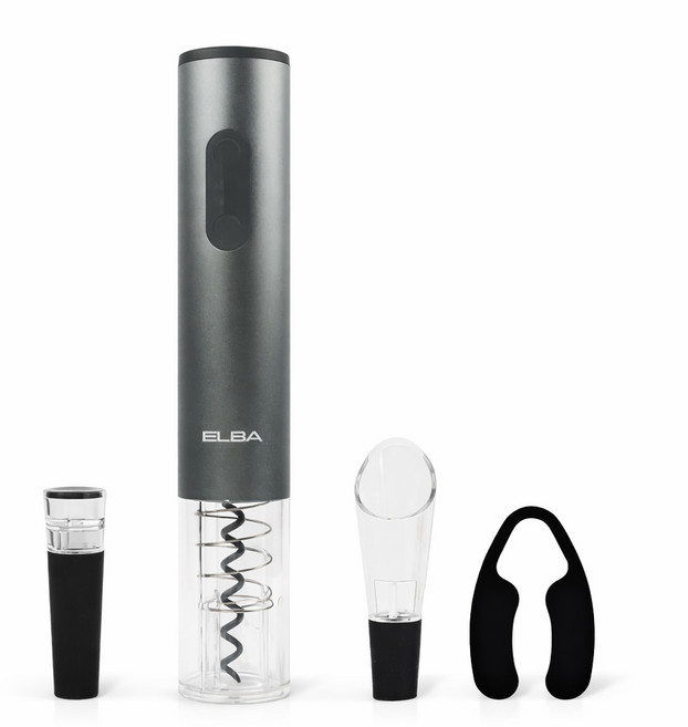 엘바 전동 와인오프너 세트 전동오프너 푸어러 스토퍼 호일커터 FB-W100, 1세트